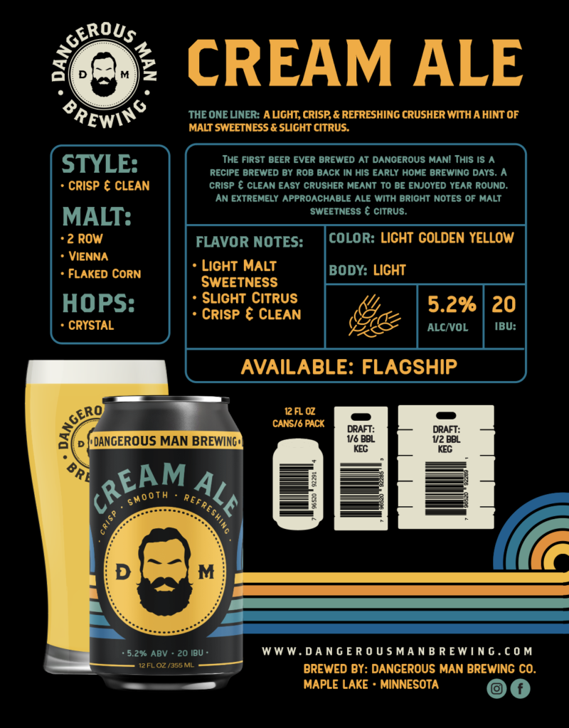 Cream Ale Sales Sheet